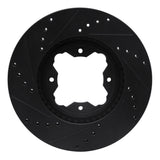 R1 Concepts 91-97 Acura CL Front Right Drilled & Slotted Black Brake Rotor
