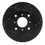 R1 Concepts 92-96 Honda Prelude Front Right Drilled & Slotted Black Brake Rotor by R1 Concepts RNC-633-59021R