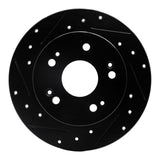R1 Concepts 97-15 Acura ILX Rear Left Drilled & Slotted Black Brake Rotor by R1 Concepts RNC-633-59024L