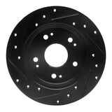 R1 Concepts 97-15 Acura CSX Rear Right Drilled & Slotted Black Brake Rotor by R1 Concepts RNC-633-59024R
