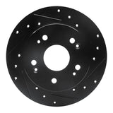 R1 Concepts 97-15 Acura CSX Rear Right Drilled & Slotted Black Brake Rotor by R1 Concepts RNC-633-59024R