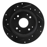 R1 Concepts 98-02 Acura CL Rear Right Drilled & Slotted Black Brake Rotor by R1 Concepts RNC-633-59025R