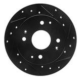 R1 Concepts 98-02 Acura CL Rear Right Drilled & Slotted Black Brake Rotor by R1 Concepts RNC-633-59025R