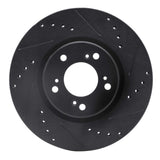 R1 Concepts 00-09 Honda S2000 Front Right Drilled & Slotted Black Brake Rotor by R1 Concepts RNC-633-59027R