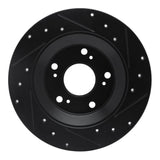 R1 Concepts 00-09 Honda S2000 Rear Left Drilled & Slotted Black Brake Rotor by R1 Concepts RNC-633-59028L