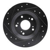 R1 Concepts 00-09 Honda S2000 Rear Right Drilled & Slotted Black Brake Rotor by R1 Concepts RNC-633-59028R