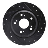R1 Concepts 00-09 Honda S2000 Rear Right Drilled & Slotted Black Brake Rotor by R1 Concepts RNC-633-59028R