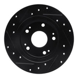 R1 Concepts 03-08 Acura TSX Rear Right Drilled & Slotted Black Brake Rotor by R1 Concepts RNC-633-59029R