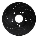 R1 Concepts 02-15 Acura RSX Front Right Drilled & Slotted Black Brake Rotor by R1 Concepts RNC-633-59030R