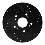 R1 Concepts 02-15 Acura RSX Front Right Drilled & Slotted Black Brake Rotor by R1 Concepts RNC-633-59030R