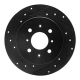 R1 Concepts 01-05 Acura EL Rear Left Drilled & Slotted Black Brake Rotor by R1 Concepts RNC-633-59031L