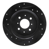 R1 Concepts 01-05 Acura EL Rear Right Drilled & Slotted Black Brake Rotor by R1 Concepts RNC-633-59031R