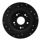R1 Concepts 05-17 Honda Accord Rear Right Drilled & Slotted Black Brake Rotor by R1 Concepts RNC-633-59032R