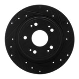 R1 Concepts 05-17 Honda Accord Rear Right Drilled & Slotted Black Brake Rotor by R1 Concepts RNC-633-59032R