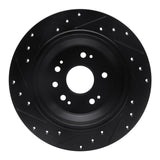 R1 Concepts 10-15 Honda Accord Crosstour Rear Right Drilled & Slotted Black Brake Rotor by R1 Concepts RNC-633-59033R