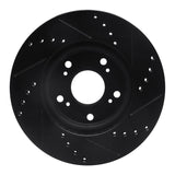 R1 Concepts 03-17 Acura ILX Front Left Drilled & Slotted Black Brake Rotor by R1 Concepts RNC-633-59034L