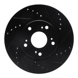 R1 Concepts 03-17 Acura ILX Front Right Drilled & Slotted Black Brake Rotor by R1 Concepts RNC-633-59034R