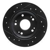 R1 Concepts 11-15 Honda CR-Z Rear Right Drilled & Slotted Black Brake Rotor by R1 Concepts RNC-633-59035R