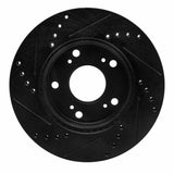 R1 Concepts 12-15 Acura ILX Front Right Drilled & Slotted Black Brake Rotor by R1 Concepts RNC-633-59036R