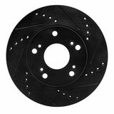 R1 Concepts 12-15 Acura ILX Front Right Drilled & Slotted Black Brake Rotor by R1 Concepts RNC-633-59036R