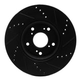 R1 Concepts 13-25 Honda Civic Sedan Front Left Drilled & Slotted Black Brake Rotor by R1 Concepts RNC-633-59037L
