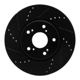 R1 Concepts 13-25 Honda Civic Sedan Front Left Drilled & Slotted Black Brake Rotor by R1 Concepts RNC-633-59037L