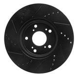 R1 Concepts 13-25 Honda Civic Hatchback Front Right Drilled & Slotted Black Brake Rotor by R1 Concepts RNC-633-59037R