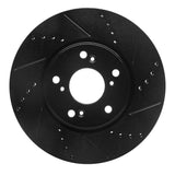 R1 Concepts 13-25 Honda Civic Hatchback Front Right Drilled & Slotted Black Brake Rotor by R1 Concepts RNC-633-59037R