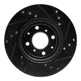 R1 Concepts 15-20 Honda Fit (USA/Canada) Front Left Drilled & Slotted Black Brake Rotor by R1 Concepts RNC-633-59038L