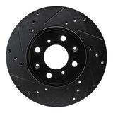 R1 Concepts 15-20 Honda Fit (USA/Canada) Front Left Drilled & Slotted Black Brake Rotor by R1 Concepts RNC-633-59038L