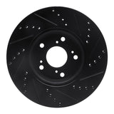 R1 Concepts 13-22 Honda Accord Coupe Front Left Drilled & Slotted Black Brake Rotor by R1 Concepts RNC-633-59039L