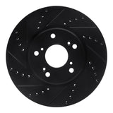 R1 Concepts 13-22 Honda Accord Coupe Front Left Drilled & Slotted Black Brake Rotor by R1 Concepts RNC-633-59039L