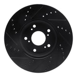 R1 Concepts 13-22 Honda Accord Coupe Front Right Drilled & Slotted Black Brake Rotor by R1 Concepts RNC-633-59039R