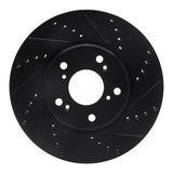 R1 Concepts 13-22 Honda Accord Coupe Front Right Drilled & Slotted Black Brake Rotor by R1 Concepts RNC-633-59039R