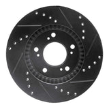 R1 Concepts 91-01 Acura RL Front Left Drilled & Slotted Black Brake Rotor by R1 Concepts RNC-633-59040L
