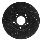 R1 Concepts 91-01 Acura Integra Front Right Drilled & Slotted Black Brake Rotor by R1 Concepts RNC-633-59040R