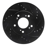 R1 Concepts 91-01 Acura Integra Front Right Drilled & Slotted Black Brake Rotor by R1 Concepts RNC-633-59040R