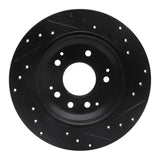 R1 Concepts 91-99 Acura Legend Rear Left Drilled & Slotted Black Brake Rotor by R1 Concepts RNC-633-59041L