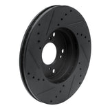 R1 Concepts 06-15 Honda Civic Front Right Drilled & Slotted Black Brake Rotor by R1 Concepts RNC-633-59042R