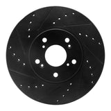 R1 Concepts 04-14 Acura TSX Front Left Drilled & Slotted Black Brake Rotor by R1 Concepts RNC-633-59043L