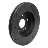 R1 Concepts 04-14 Acura TSX Front Right Drilled & Slotted Black Brake Rotor by R1 Concepts RNC-633-59043R