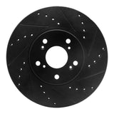 R1 Concepts 04-14 Acura TSX Front Right Drilled & Slotted Black Brake Rotor by R1 Concepts RNC-633-59043R