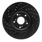 R1 Concepts 02-15 Acura ILX Front Right Drilled & Slotted Black Brake Rotor by R1 Concepts RNC-633-59045R