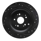 R1 Concepts 02-04 Honda Odyssey Rear Left Drilled & Slotted Black Brake Rotor by R1 Concepts RNC-633-59047L