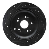 R1 Concepts 02-04 Honda Odyssey Rear Right Drilled & Slotted Black Brake Rotor by R1 Concepts RNC-633-59047R