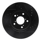 R1 Concepts 05-10 Honda Odyssey Front Left Drilled & Slotted Black Brake Rotor by R1 Concepts RNC-633-59049L
