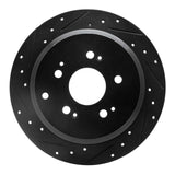 R1 Concepts 05-10 Honda Odyssey Rear Left Drilled & Slotted Black Brake Rotor by R1 Concepts RNC-633-59050L