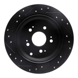 R1 Concepts 05-10 Honda Odyssey Rear Right Drilled & Slotted Black Brake Rotor by R1 Concepts RNC-633-59050R