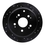 R1 Concepts 05-10 Honda Odyssey Rear Right Drilled & Slotted Black Brake Rotor by R1 Concepts RNC-633-59050R