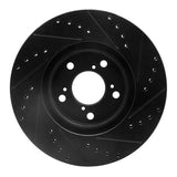R1 Concepts 06-14 Honda Ridgeline Front Left Drilled & Slotted Black Brake Rotor by R1 Concepts RNC-633-59051L